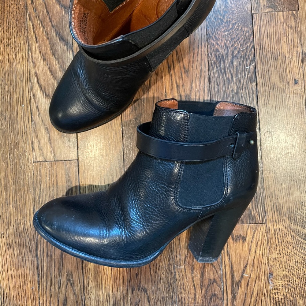 High heel black Madewell boots size 8.5